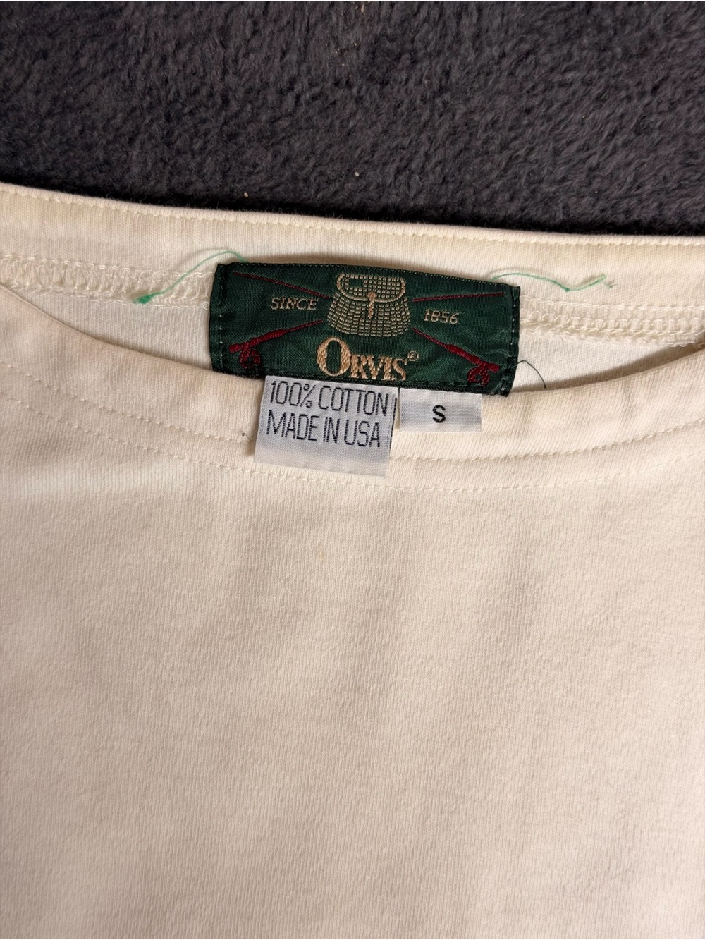 Lot of 3 Ralph Lauren & Orvis Tops: Red Cable Knit Sweater & Tees Sz Small - Picture 4 of 12